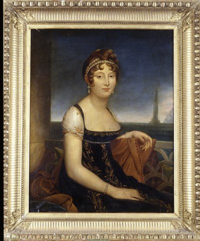 Marie-Paulette genaamd Pauline Bonaparte, Prinses Borghese (zus van Napoleon I) - door Robert Lefevre (1756-1830) door Robert Lefevre