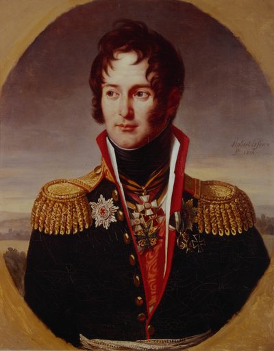 Portret van Pyotr Alexandrovich Chicherin 1778-1848, 1814 door Robert Lefevre