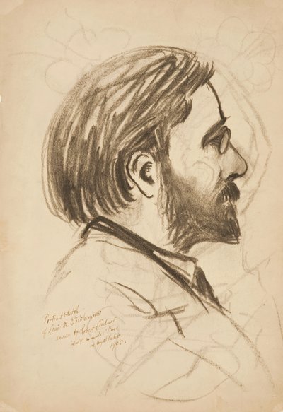 Portretschets van Louis M. Eilshemius, 1903 door Robert Lindner