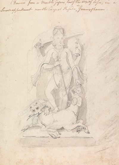 Standbeeld van nabij de Cayish Pagoda in Gunnyghaum door Robert Mabon