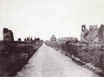 Uitzicht op de Via Appia Antica door Robert MacPherson
