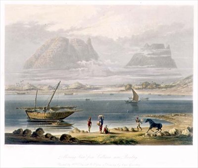 Ochtendzicht vanaf Calliann, nabij Bombay, uit Volume I van 