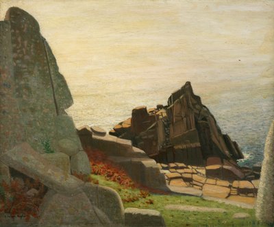 Onder Carn Barges (rotsen onder Lamorna) door Robert Morson Hughes