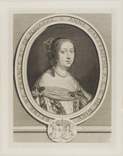 Anna van Oostenrijk, koningin van Frankrijk door Robert Nanteuil