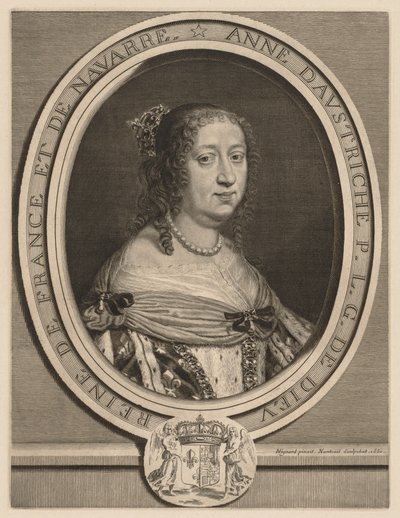 Anna van Oostenrijk, koningin van Frankrijk door Robert Nanteuil