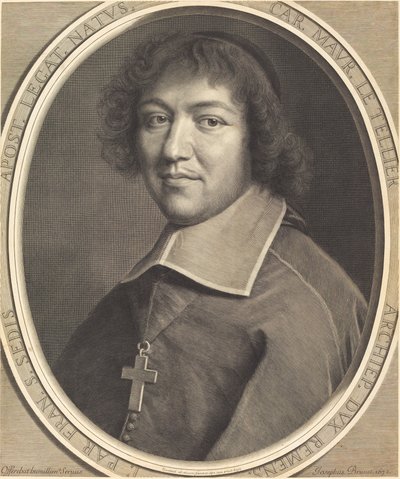 Charles-Maurice Le Tellier door Robert Nanteuil