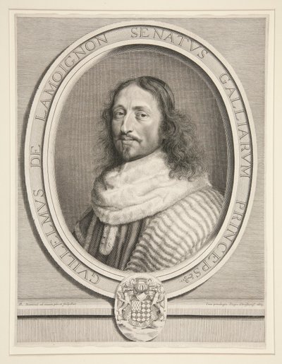 Guillaume de Lamoignon, eerste president van het Parlement van Parijs door Robert Nanteuil