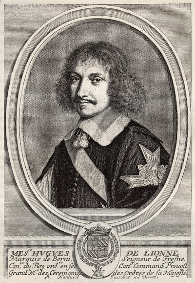 Hugues de Lionne (1611-1671), Markies de Fresnes, Heer van Berny, was een diplomaat en minister van staat onder Lodewijk XIV. Gravure door Robert Nanteuil. Privécollectie. door Robert Nanteuil