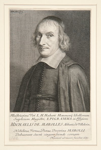 Michel de Marolles (1600-1681) door Robert Nanteuil