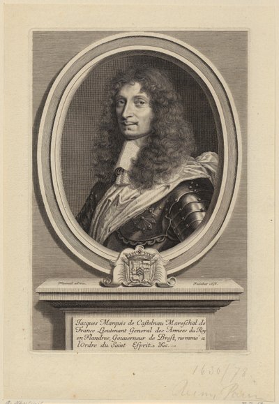 Portret van Jacques II de Castelnau, Frans maarschalk door Robert Nanteuil