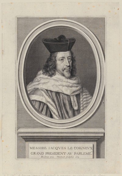 Portret van Jacques Le Coigneux door Robert Nanteuil