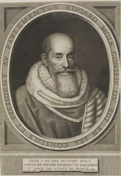 Portret van Edouard Molé door Robert Nanteuil