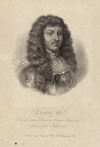 Portret van koning Lodewijk XIV door Robert Nanteuil