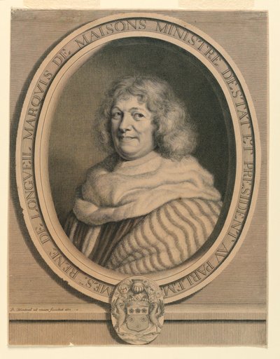 Portret van de Markies de Longveil door Robert Nanteuil
