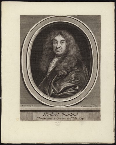 Zelfportret van de Franse graveur Robert Nanteuil door Robert Nanteuil
