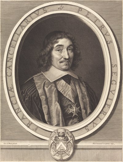 Kanselier Pierre Seguier door Robert Nanteuil after Charles Le Brun