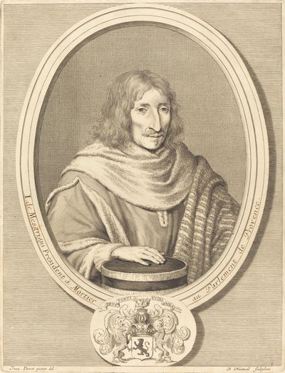 Jean de Mesgrigny door Robert Nanteuil after Jean Daret
