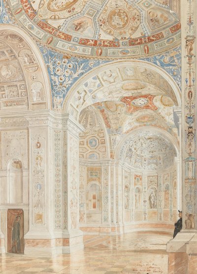 Interieur van de Villa Madama met decoraties door Giulio Romano en Baldassare Peruzzi door Robert Oerley