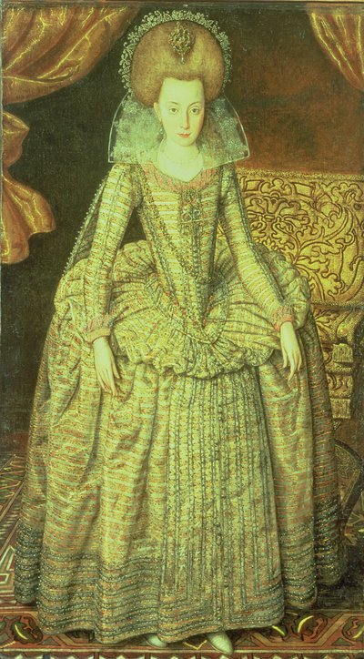 Portret van koningin Elizabeth van Bohemen door Robert Peake