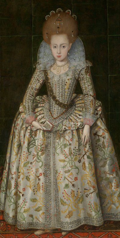 Prinses Elizabeth 1596-1662, Later Koningin van Bohemen door Robert Peake I