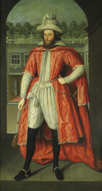 Portret van William Pope, 1e Graaf van Downe als Ridder van het Bad door Robert Peake the elder