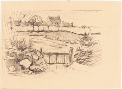 Poort naar de Boerderij, Pont-Aven door Robert Polhill Bevan