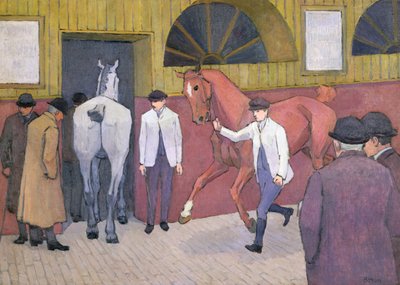 De paardenmarkt door Robert Polhill Bevan