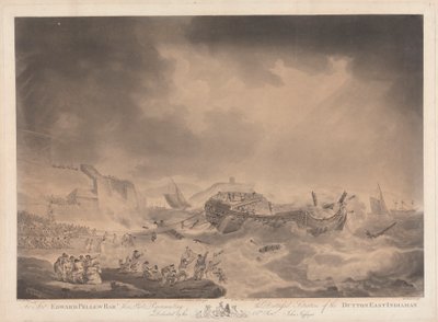 De benarde situatie van de Dutton East Indiaman door Robert Pollard