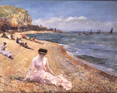 Meisje op een strand door Robert Ponsonby Staples