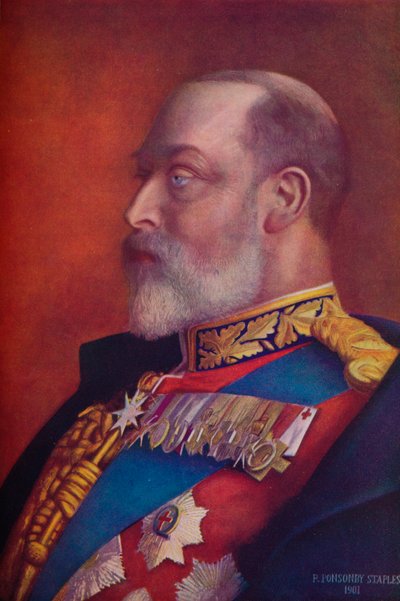 Koning Edward VII in het eerste jaar van zijn regering, 1901 1910 door Robert Ponsonby Staples