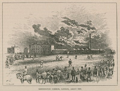 Kennington common, Londen, circa 1840 door Robert Randoll