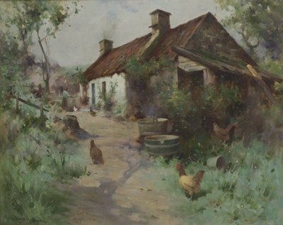 Bothy met pluimvee door Robert Russell MacNee