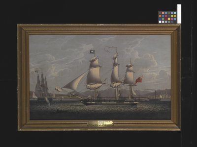 Een Britse pakketboot op de Clyde door Robert Salmon