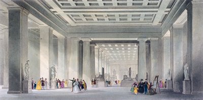 De Grand Central en Egyptische Salons, British Museum, Holborn, Londen, ca. 1836 door Robert Sands