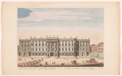 Gezicht op de voorzijde van het Berliner Stadtschloss te Berlijn door Robert Sayer (possibly)