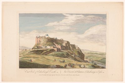 Gezicht op Edinburgh Castle door Robert Sayer