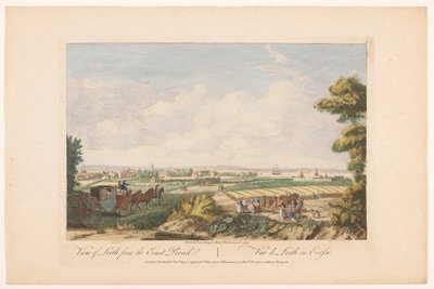Gezicht op de stad Leith door Robert Sayer