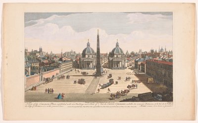 Gezicht op het Piazza del Popolo te Rome door Robert Sayer