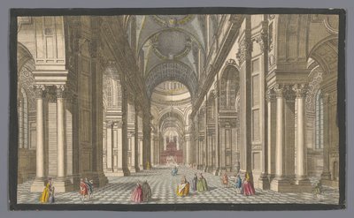Gezicht op het interieur van Saint Paul