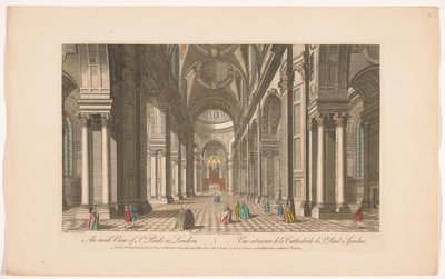 Gezicht op het interieur van Saint Paul