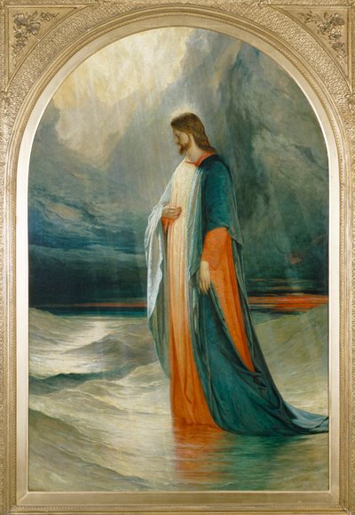 Jezus liep naar hen toe, lopend op de zee, 19e eeuw door Robert Scott Lauder