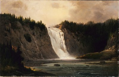 Waterval op Mont-Morency door Robert Seldon Duncanson
