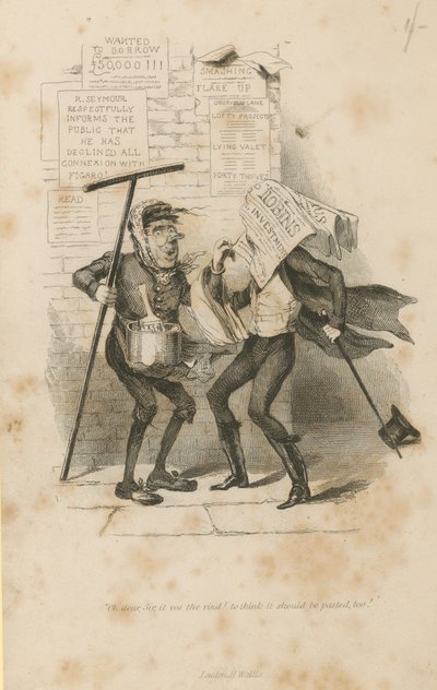 Het ongeluk van de plakker door Robert Seymour