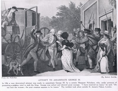 Poging tot moord op Koning George III, illustratie uit 