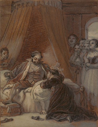 Christopher Sly en de page, als zijn vrouw door Robert Smirke