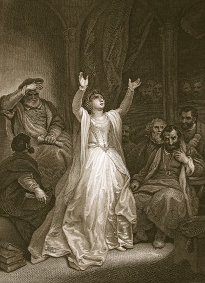 Veroordeling van Anne Boleyn, gegraveerd door George Noble, illustratie uit David Hume