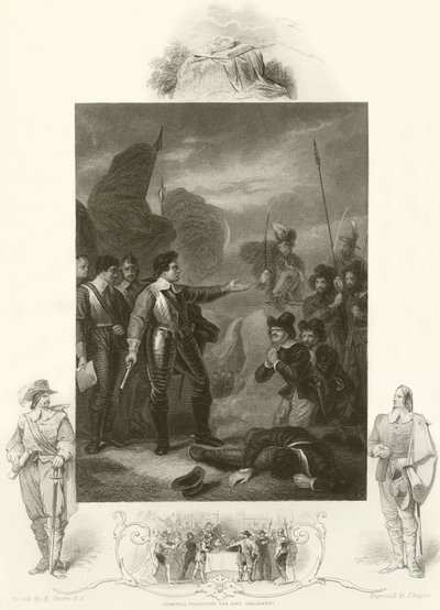 Cromwell onderdrukt de muiterij in het leger door Robert Smirke
