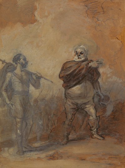 Falstaff geeft Bardolph instructies door Robert Smirke