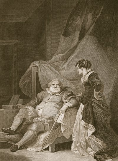 Hendrik de 8e en Catherine Parr, gegraveerd door George Noble, illustratie uit David Hume