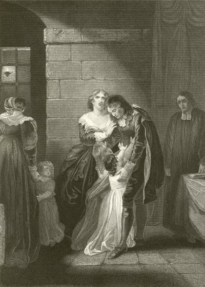 Laatste ontmoeting van Lord William Russell met zijn familie door Robert Smirke